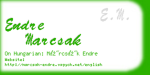 endre marcsak business card